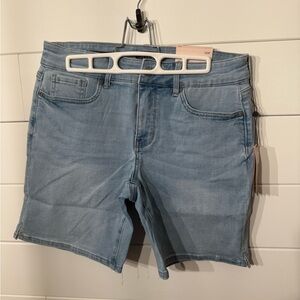 NYDJ ‘Ella’ Blue Jean Shorts with Stretch Denim